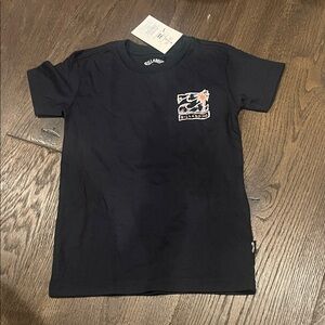 Billabong Navy Short Sleeve Tee with Small Chest Graphic
